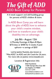 ADHD Bootcamp for Parents Flyer